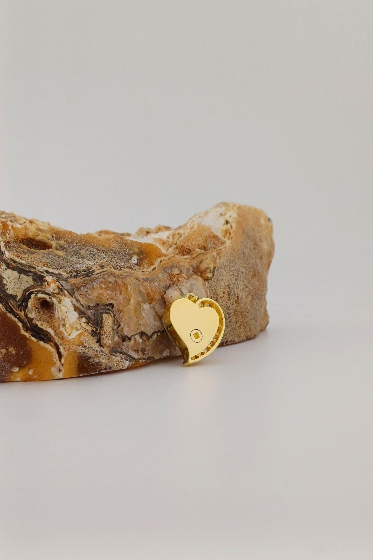 ashanger gold plated sierlijk hart roze