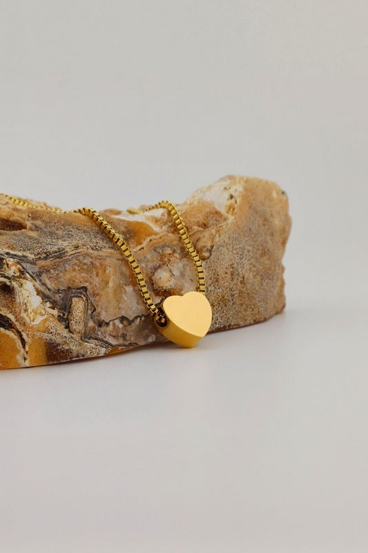 ashanger hartje goudkleurig