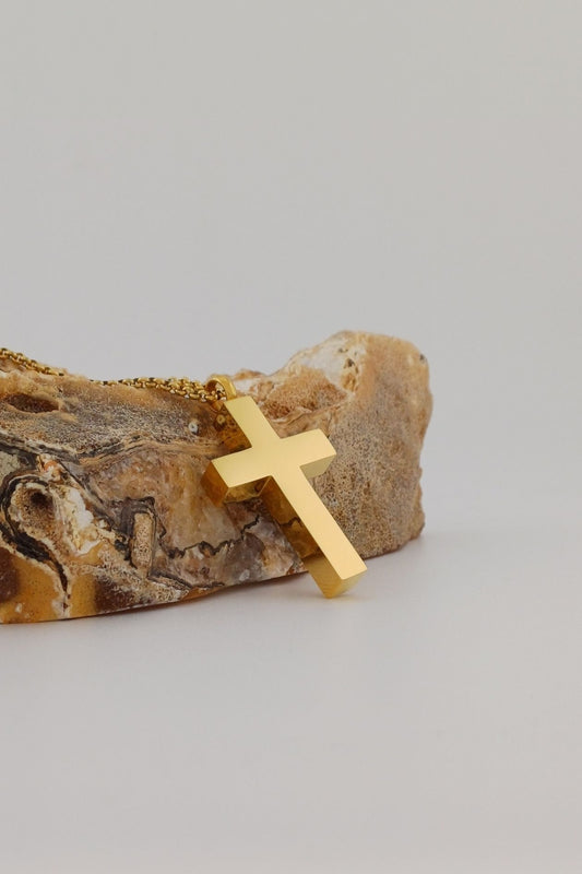 ashanger kruis goudkleurig