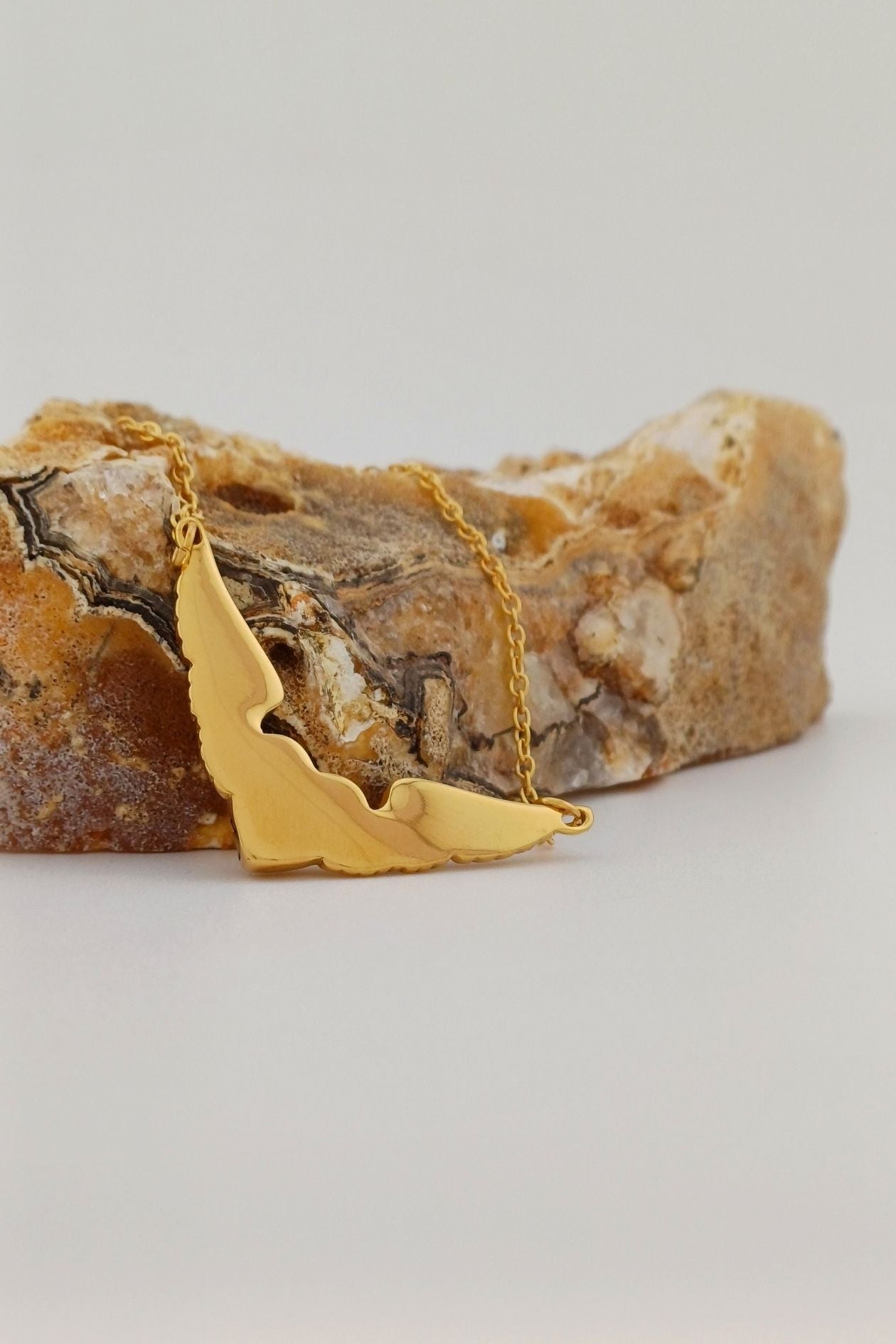 Asketting Gevleugeld Hart Goudkleurig