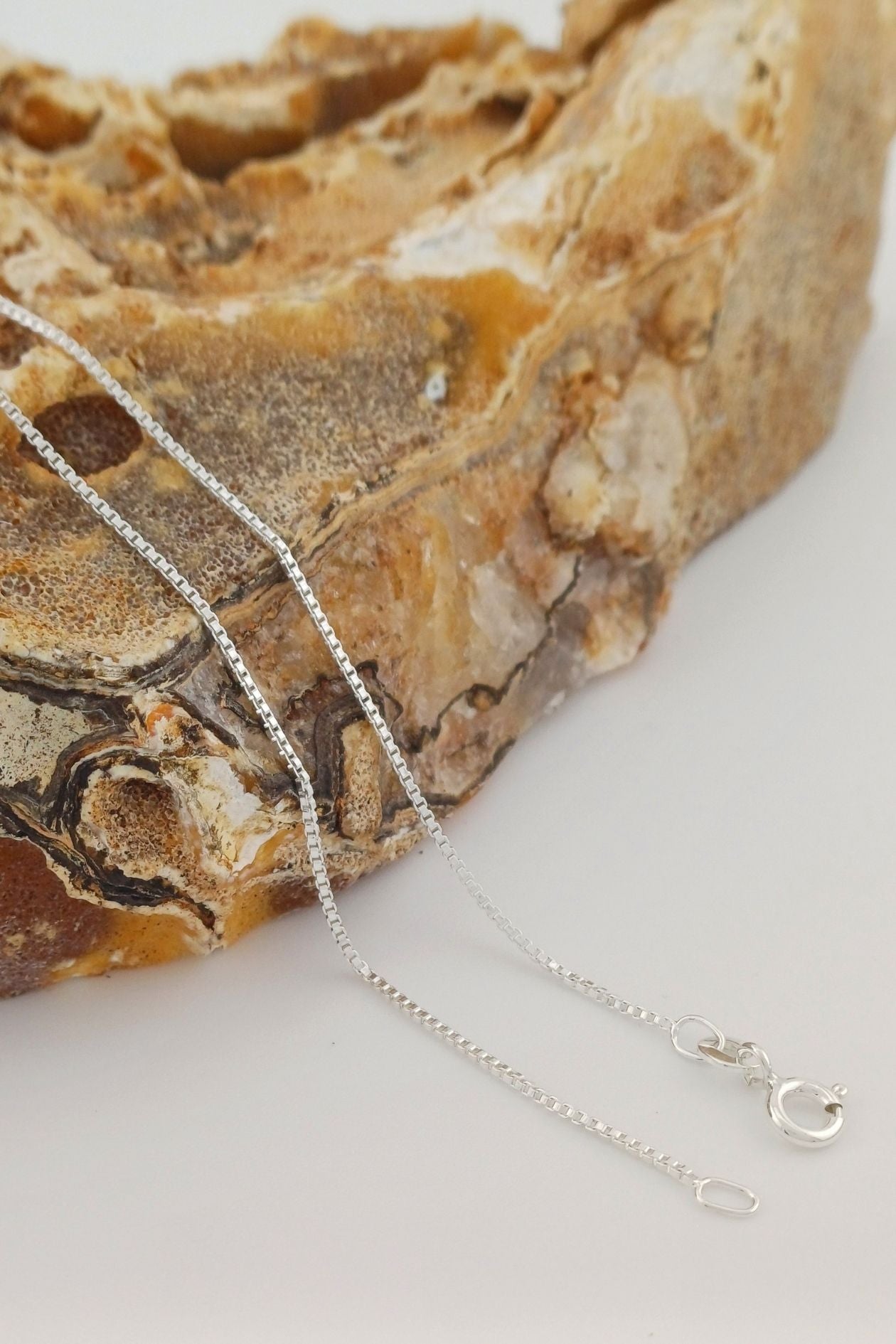 box ketting zilver 45cm