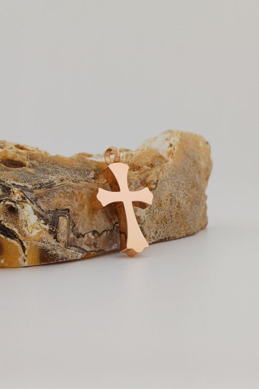 double cross ashanger rosegoudkleurig