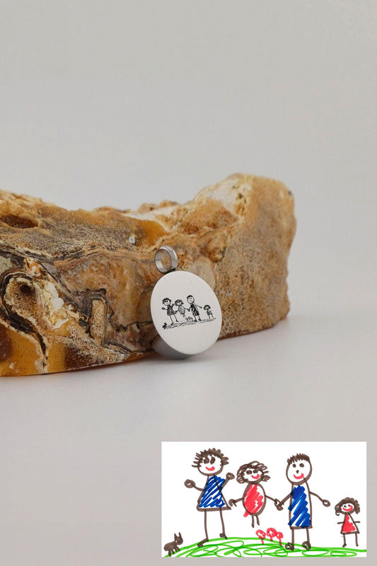 eigen kindertekening ashanger rond rvs