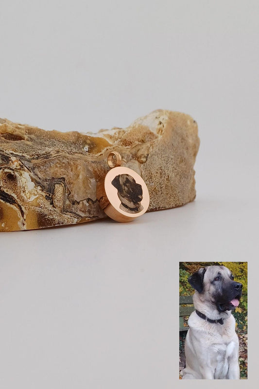 foto ashanger rond rosegoudkleurig