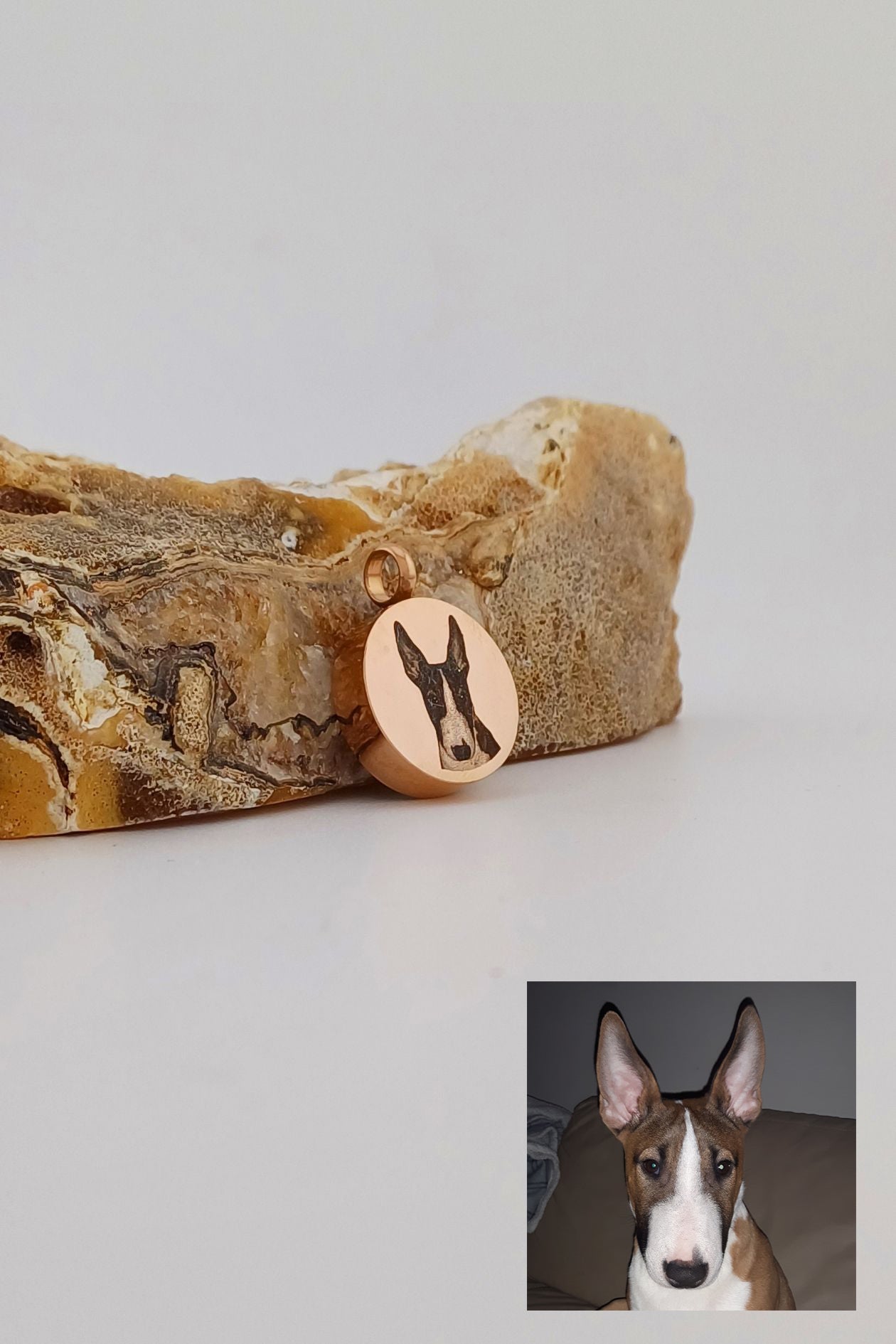 eigen foto ashanger rond rosegoudkleurig