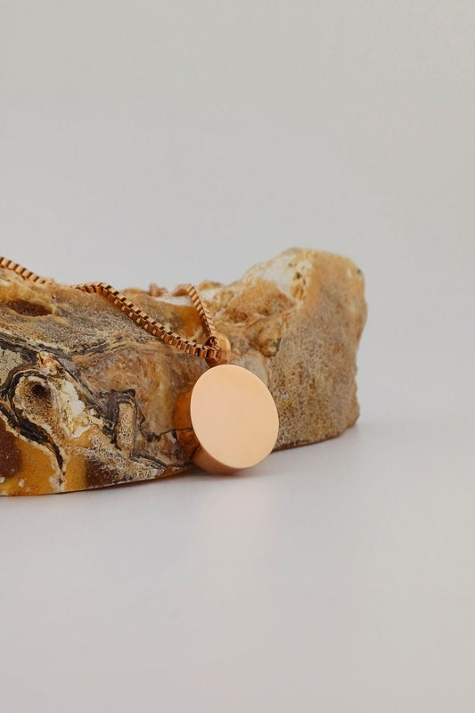 foto ashanger rond rosegoudkleurig