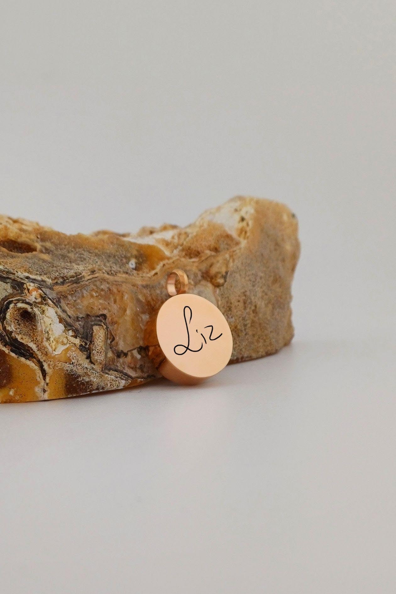 handschrift ashanger rond rosegoudkleurig