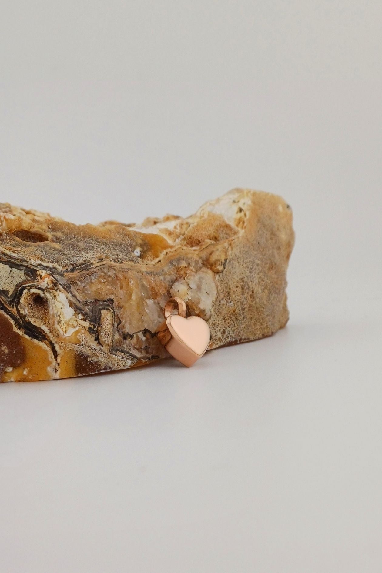 hart ashangertje rosegoudkleurig