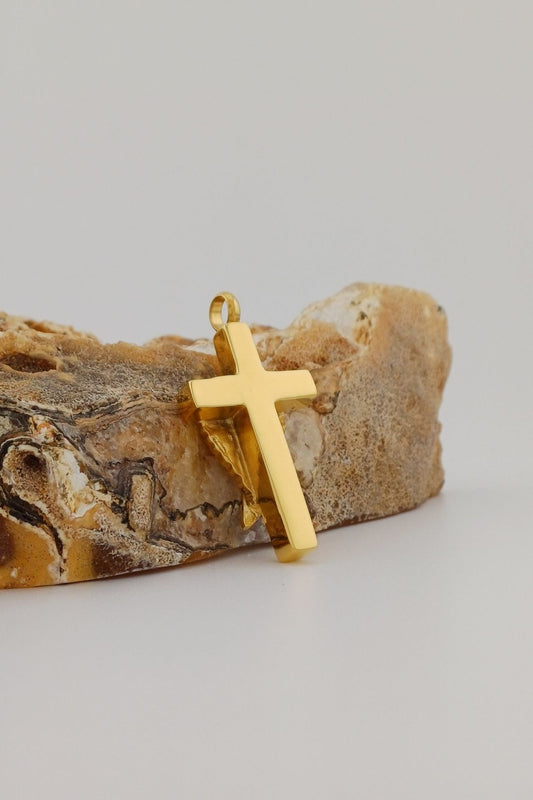 kruis ashanger angel wings goudkleurig