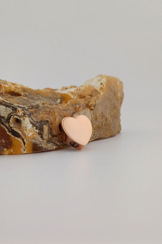 rosegoudkleurige ashanger hart