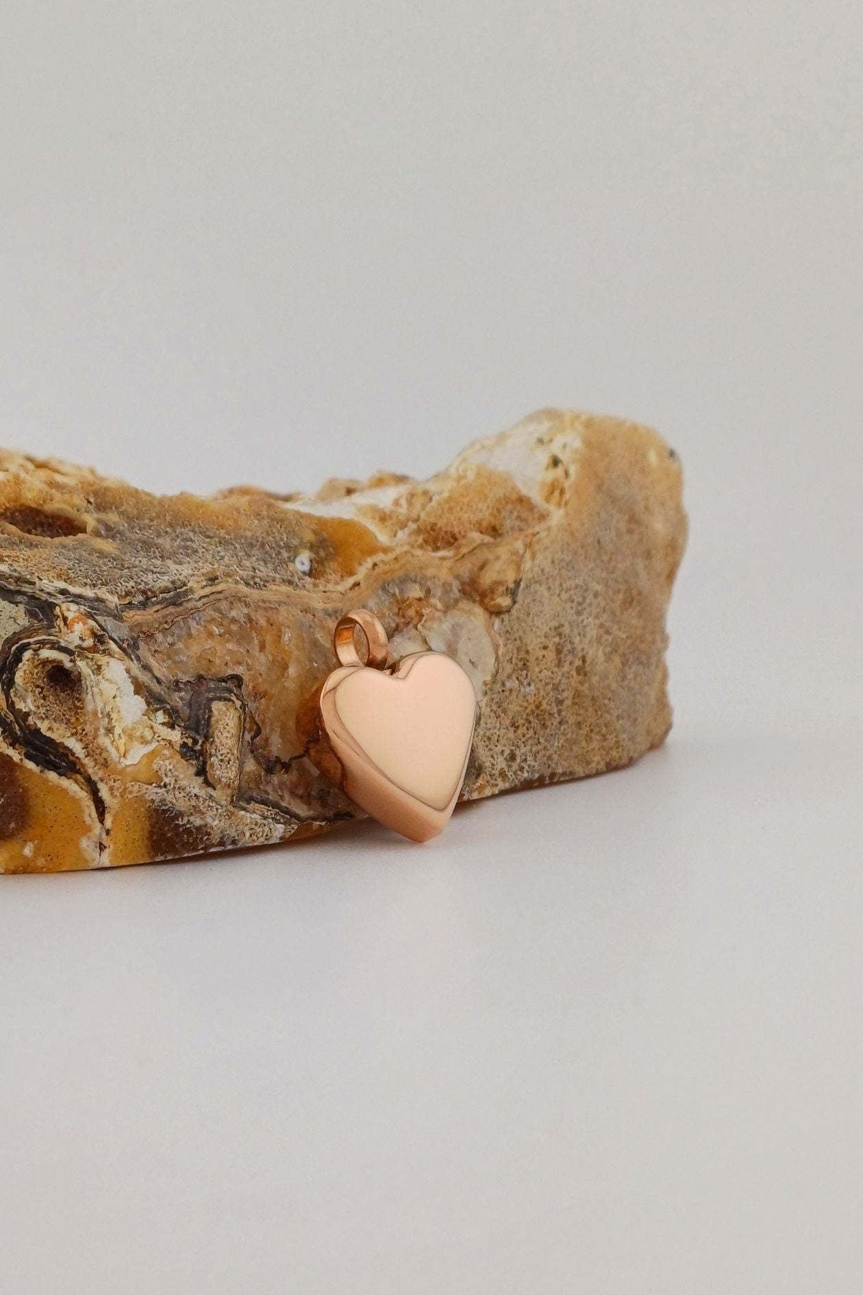 rosegoudkleurige hart ashanger