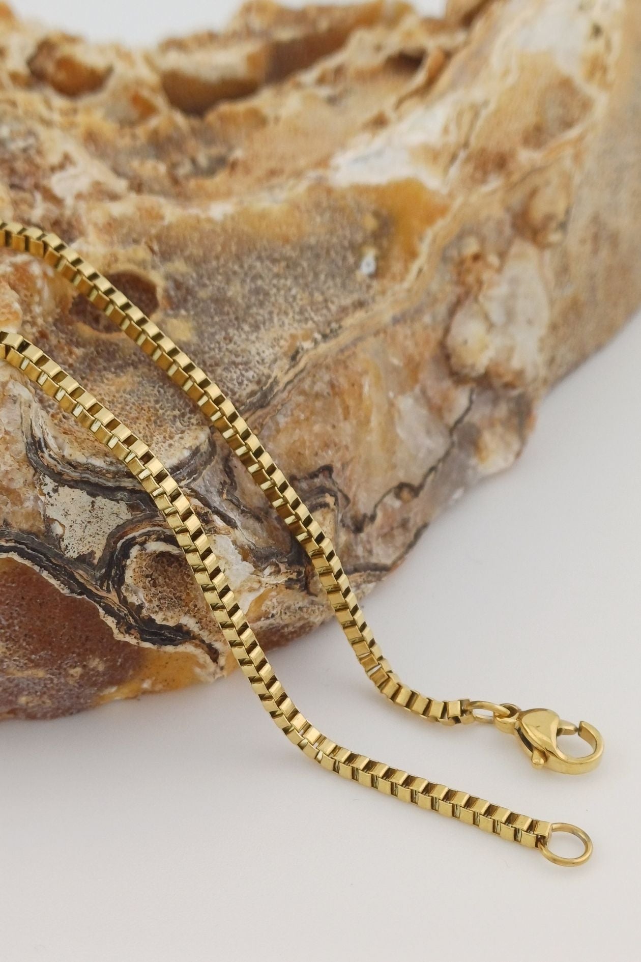 venetiaanse ketting rvs goudkleurig