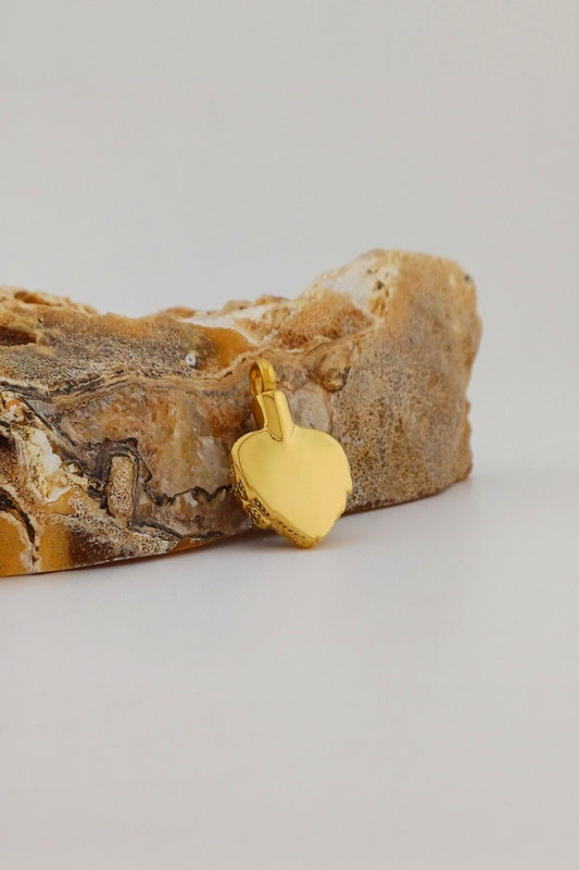 winged heart ashanger transparant goudkleurig