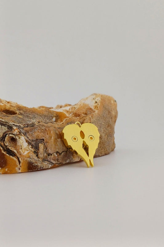 ashanger gold plated angel wings met dubbele askamer