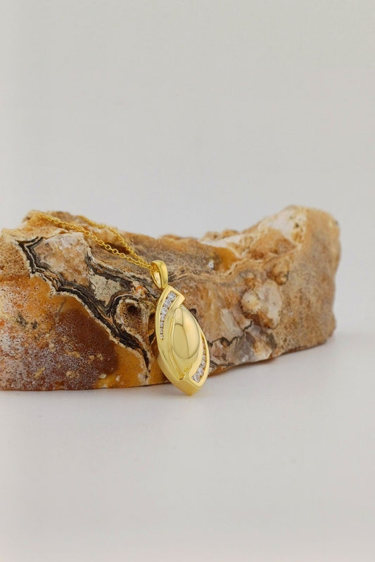 Ashanger Gold Plated Marquise