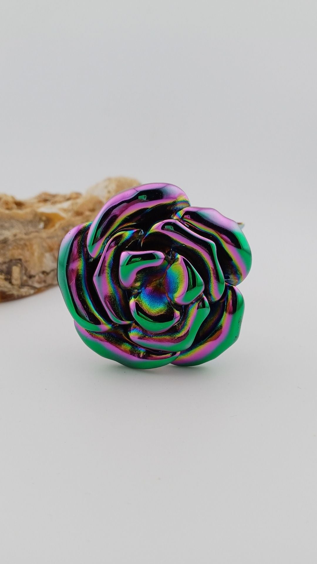 Unieke mini urn roos multicolor