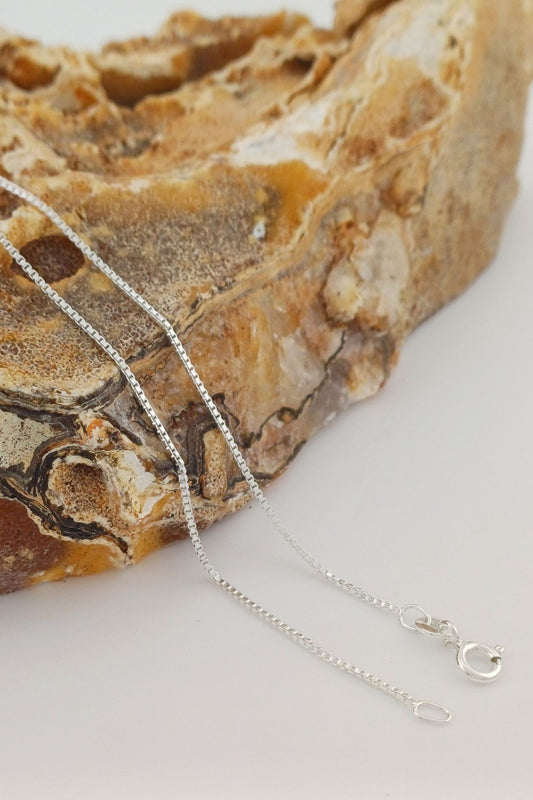 box ketting zilver 45cm