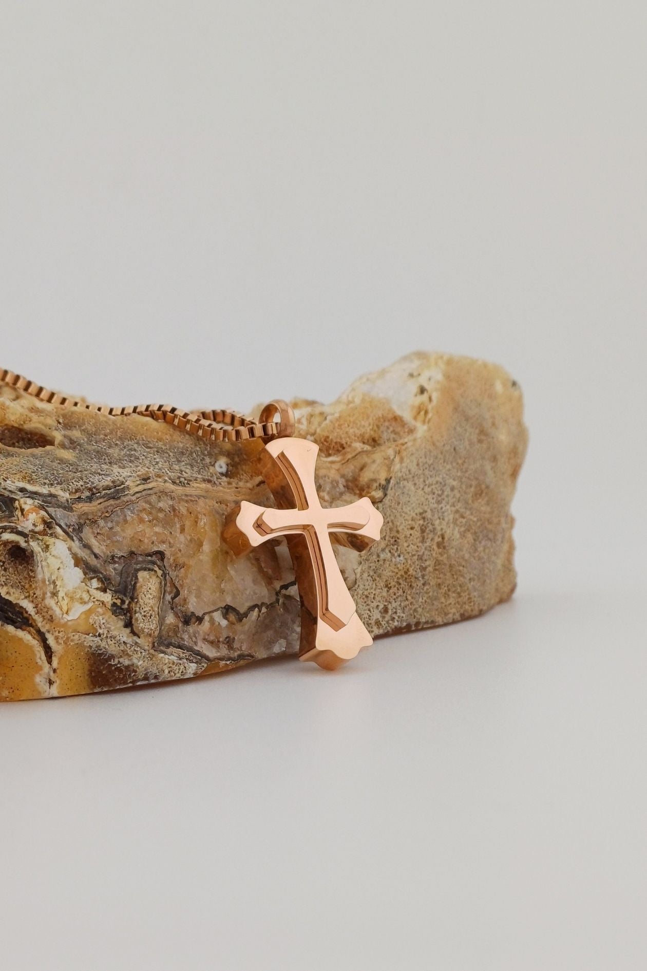double cross ashanger rosegoudkleurig