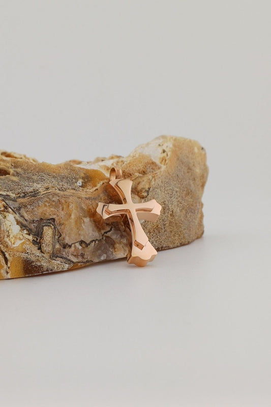 double cross ashanger rosegoudkleurig