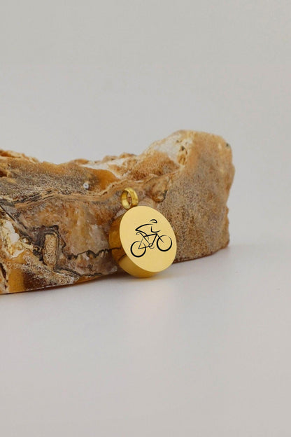 fiets ashanger rond goudkleurig