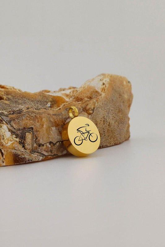fiets ashanger rond goudkleurig