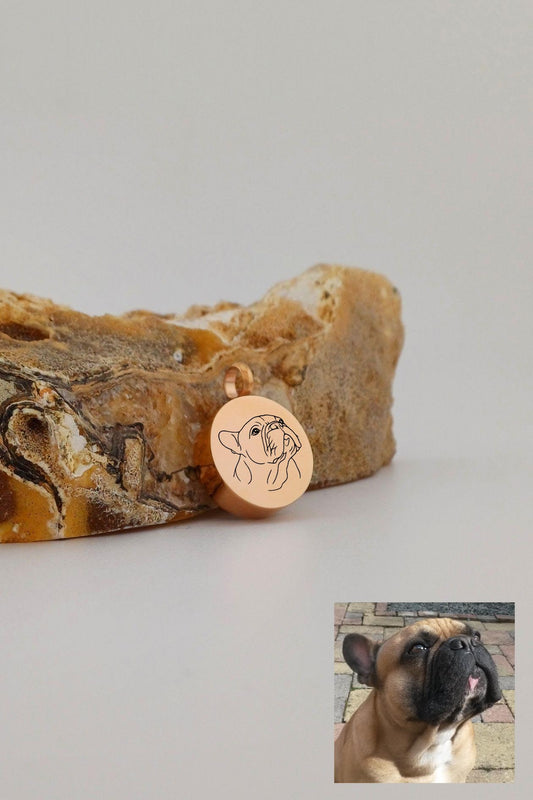 lijntekening ashanger rond rosegoudkleurig