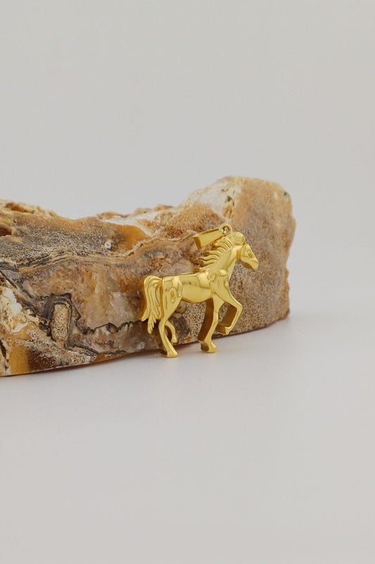 paard ashanger goudkleurig