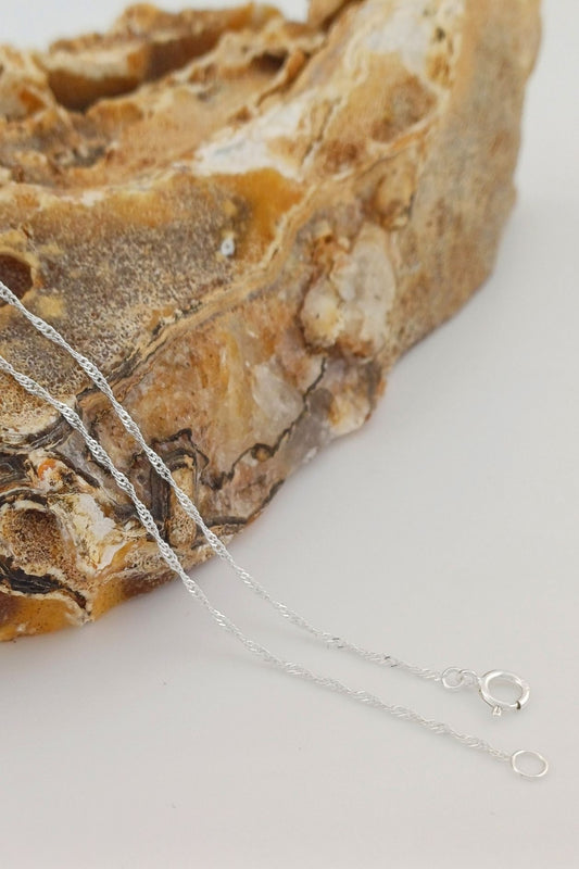 rope ketting zilver 45cm
