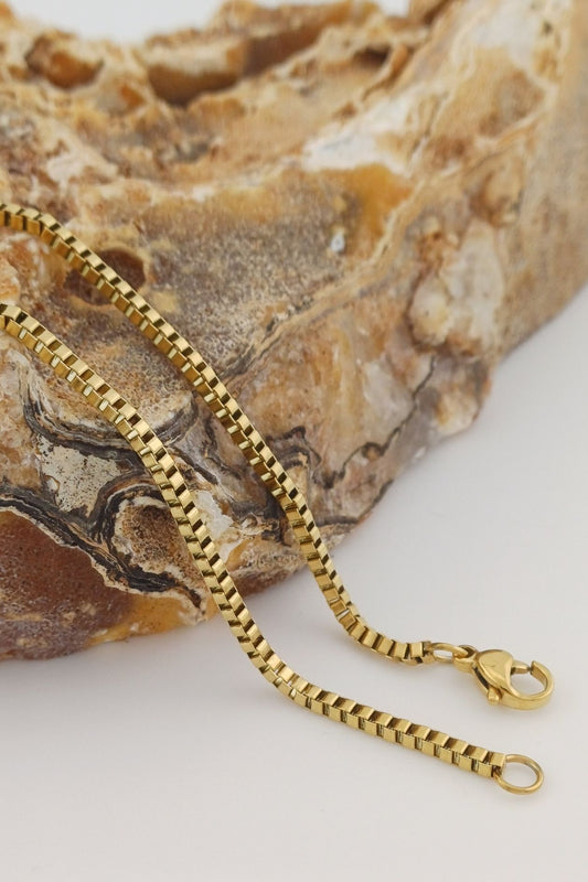 venetiaanse ketting rvs goudkleurig