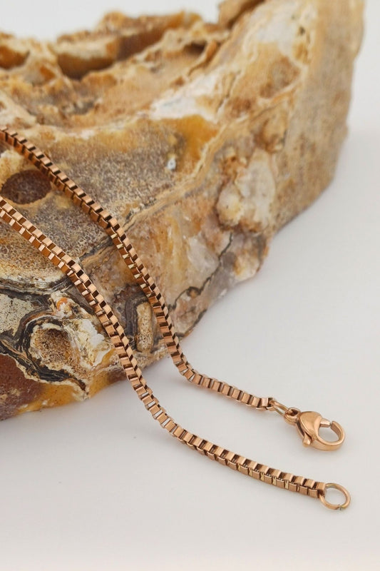 venetiaanse ketting rvs rosegoudkleurig